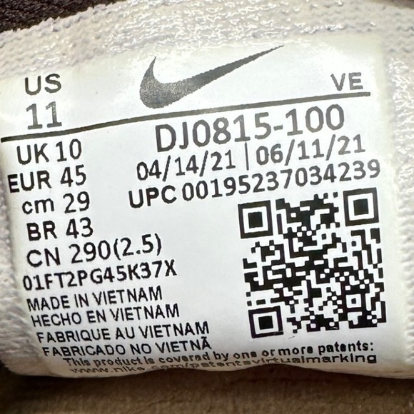 Cleveland Browns Air Zoom Pegasus 38 Shoes Running Mens 11 Cream Orange Nike NEW main image 9